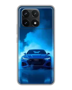 Чехол для Xiaomi POCO F6 Pro с картинкой «Audi — голубая энергия» Чехол для Xiaomi POCO F6 Pro с картинкой «Audi — голубая энергия»