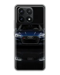 Чехол для Xiaomi POCO F6 Pro с картинкой «Audi — ночное отражение» Чехол для Xiaomi POCO F6 Pro с картинкой «Audi — ночное отражение»