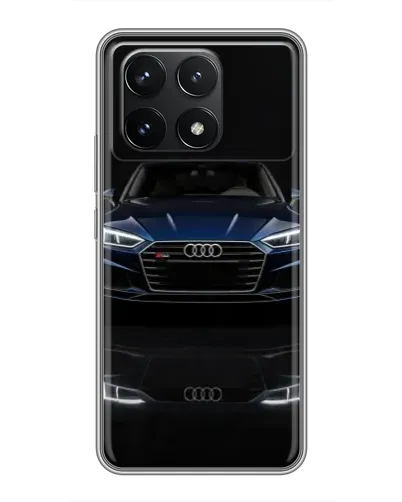 Чехол для Xiaomi POCO F6 Pro с картинкой «Audi — ночное отражение»