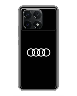 Чехол для Xiaomi POCO F6 Pro с картинкой «Audi White Logo» Чехол для Xiaomi POCO F6 Pro с картинкой «Audi White Logo»