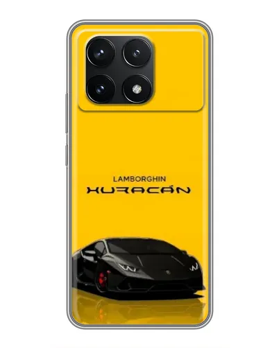 Чехол для Xiaomi POCO F6 Pro с картинкой «Lamborghini Huracan черный»
