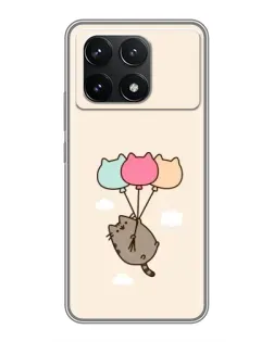 Чехол для Xiaomi POCO F6 Pro с картинкой «Пушин на шариках» Чехол для Xiaomi POCO F6 Pro с картинкой «Пушин на шариках»