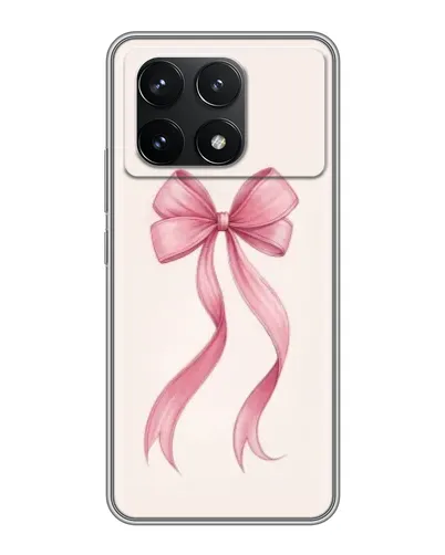 Чехол для Xiaomi POCO F6 Pro с картинкой «Розовый бант»