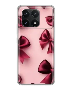 Чехол для Xiaomi POCO F6 Pro с картинкой «Бордовый атлас»