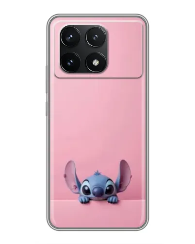 Чехол для Xiaomi POCO F6 Pro с картинкой «Stitch выглядывает»