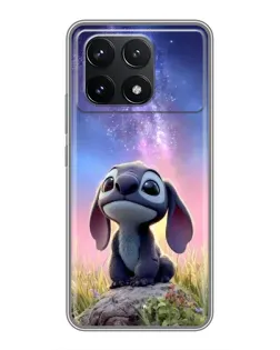 Чехол для Xiaomi POCO F6 Pro с картинкой «Стич на рассвете»