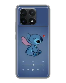 Чехол для Xiaomi POCO F6 Pro с картинкой «Музыкальный Stitch»