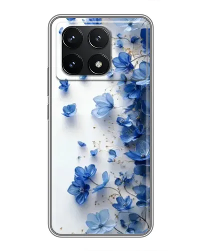 Чехол для Xiaomi POCO F6 Pro с картинкой «Голубой цветочный каскад» Чехол для Xiaomi POCO F6 Pro с картинкой «Голубой цветочный каскад»