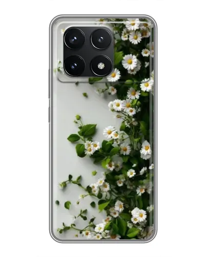 Чехол для Xiaomi POCO F6 Pro с картинкой «Ветка мелких белых цветов» Чехол для Xiaomi POCO F6 Pro с картинкой «Ветка мелких белых цветов»