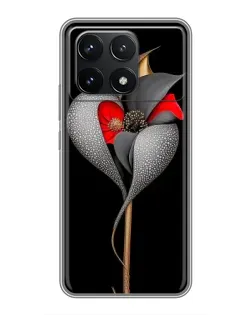 Чохол для Xiaomi POCO F6 Pro з картинкою «Срібна фантазійна квітка» Чохол для Xiaomi POCO F6 Pro з картинкою «Срібна фантазійна квітка»