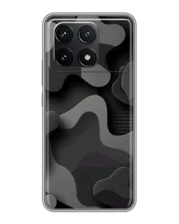 Чехол для Xiaomi POCO F6 Pro с картинкой «Темный абстрактный камуфляж»
