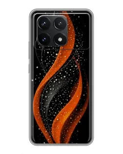 Чехол для Xiaomi POCO F6 Pro с картинкой «Огненная звездная волна»