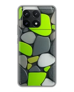 Чехол для Xiaomi POCO F6 Pro с картинкой «Яркая неоновая галька»