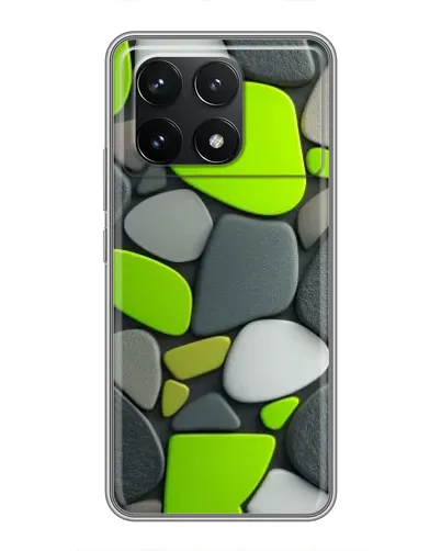 Чехол для Xiaomi POCO F6 Pro с картинкой «Яркая неоновая галька»