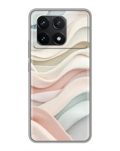 Чехол для Xiaomi POCO F6 Pro с картинкой «Пастельные нежные волны»