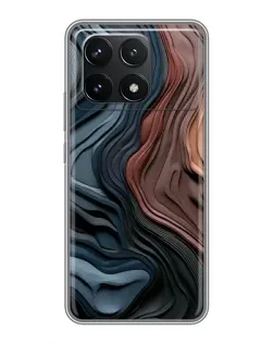 Чехол для Xiaomi POCO F6 Pro с картинкой «Цветные волны каньона»