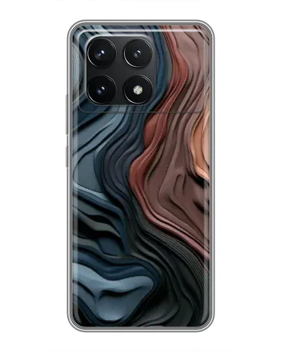 Чехол для Xiaomi POCO F6 Pro с картинкой «Цветные волны каньона»