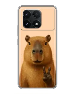 Чехол для Xiaomi POCO F6 Pro с картинкой «Капибара виктория» Чехол для Xiaomi POCO F6 Pro с картинкой «Капибара виктория»