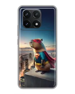 Чехол для Xiaomi POCO F6 Pro с картинкой «Капи-мен супергерой» Чехол для Xiaomi POCO F6 Pro с картинкой «Капи-мен супергерой»