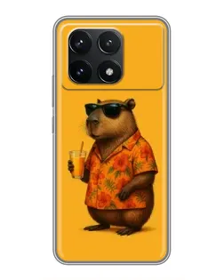 Чехол для Xiaomi POCO F6 Pro с картинкой «Капибара на отдыхе» Чехол для Xiaomi POCO F6 Pro с картинкой «Капибара на отдыхе»