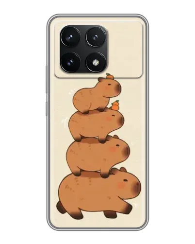 Чехол для Xiaomi POCO F6 Pro с картинкой «Башня из капибар» Чехол для Xiaomi POCO F6 Pro с картинкой «Башня из капибар»
