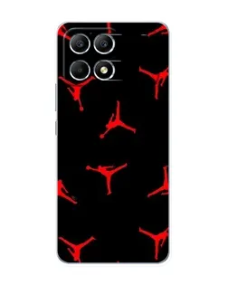 Чехол для Xiaomi POCO F6 с картинкой «Jordan Red Pattern» Чехол для Xiaomi POCO F6 с картинкой «Jordan Red Pattern»