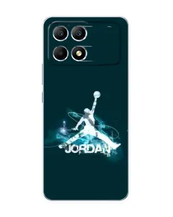 Чехол для Xiaomi POCO F6 с картинкой «Jordan Blue Fire» Чехол для Xiaomi POCO F6 с картинкой «Jordan Blue Fire»