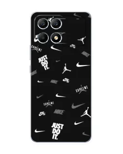 Чехол для Xiaomi POCO F6 с картинкой «Nike Black Pattern» Чехол для Xiaomi POCO F6 с картинкой «Nike Black Pattern»
