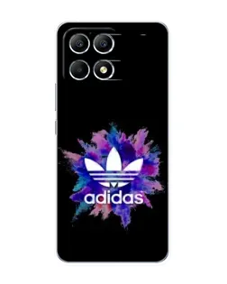 Чехол для Xiaomi POCO F6 с картинкой «Взрыв красок Adidas»