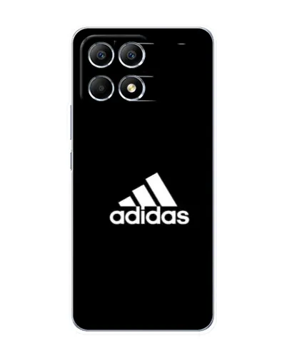 Чехол для Xiaomi POCO F6 с картинкой «Черная классика Adidas»