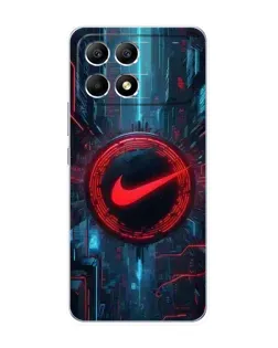 Чехол для Xiaomi POCO F6 с картинкой «Техногенный стиль Nike» Чехол для Xiaomi POCO F6 с картинкой «Техногенный стиль Nike»