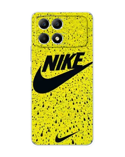Чехол для Xiaomi POCO F6 с картинкой «Желтый текстурный Nike» Чехол для Xiaomi POCO F6 с картинкой «Желтый текстурный Nike»