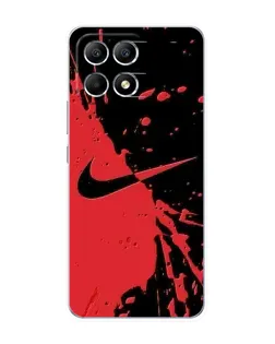 Чехол для Xiaomi POCO F6 с картинкой «Красные брызги Nike» Чехол для Xiaomi POCO F6 с картинкой «Красные брызги Nike»