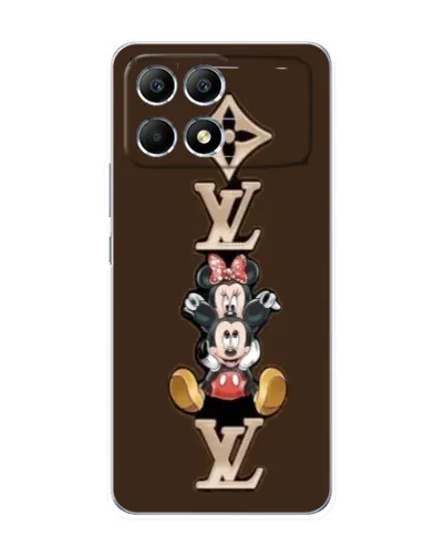 Чехол для Xiaomi POCO F6 с картинкой «LV и Микки Маус»