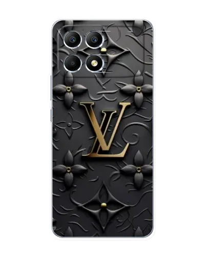 Чехол для Xiaomi POCO F6 с картинкой «Кожаная текстура LV»