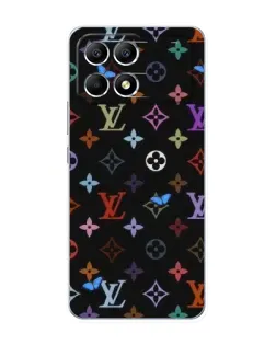 Чехол для Xiaomi POCO F6 с картинкой «Цветная монограмма LV»
