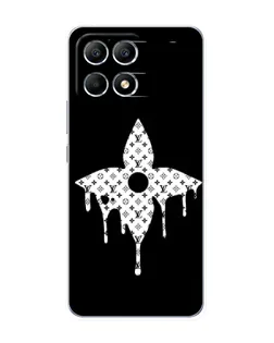 Чехол для Xiaomi POCO F6 с картинкой «Цветочная монограмма»