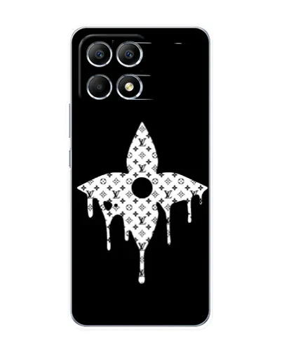 Чехол для Xiaomi POCO F6 с картинкой «Цветочная монограмма»