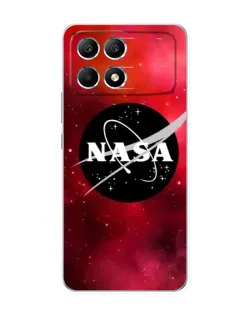 Чехол для Xiaomi POCO F6 с картинкой «NASA — красная туманность»
