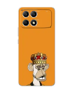 Чехол для Xiaomi POCO F6 с картинкой «Золотая обезьяна Bored Ape»