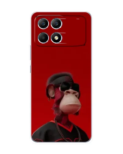 Чехол для Xiaomi POCO F6 с картинкой «Bored Ape в красном» Чехол для Xiaomi POCO F6 с картинкой «Bored Ape в красном»