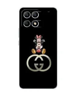 Чехол для Xiaomi POCO F6 с картинкой «Минни Маус на лого»