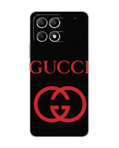 Чехол для Xiaomi POCO F6 с картинкой «Gucci — красный логотип» Чехол для Xiaomi POCO F6 с картинкой «Gucci — красный логотип»