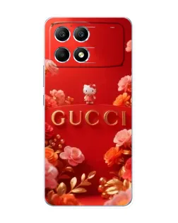 Чехол для Xiaomi POCO F6 с картинкой «Gucci — золотой сад»