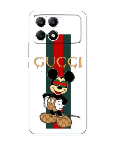 Чехол для Xiaomi POCO F6 с картинкой «Микки Маус Gucci — полосы» Чехол для Xiaomi POCO F6 с картинкой «Микки Маус Gucci — полосы»