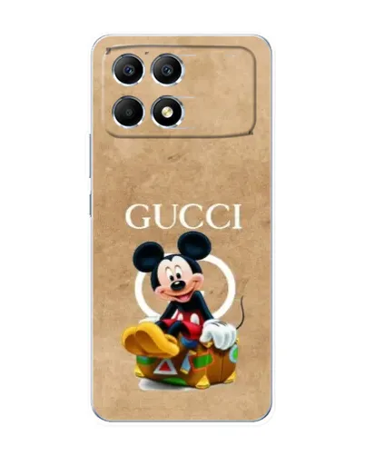 Чехол для Xiaomi POCO F6 с картинкой «Микки Маус Gucci — крафт» Чехол для Xiaomi POCO F6 с картинкой «Микки Маус Gucci — крафт»