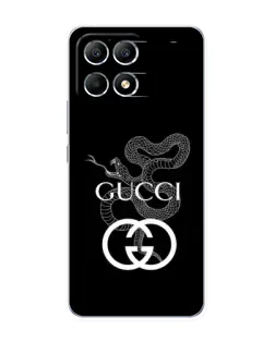 Чехол для Xiaomi POCO F6 с картинкой «Gucci — серебряная змея»