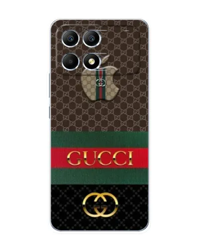 Чехол для Xiaomi POCO F6 с картинкой «Gucci — брендированный десерт» Чехол для Xiaomi POCO F6 с картинкой «Gucci — брендированный десерт»