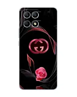 Чехол для Xiaomi POCO F6 с картинкой «Gucci — неоновая роза»