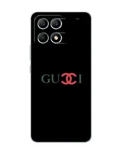 Чехол для Xiaomi POCO F6 с картинкой «Gucci — красный градиент»